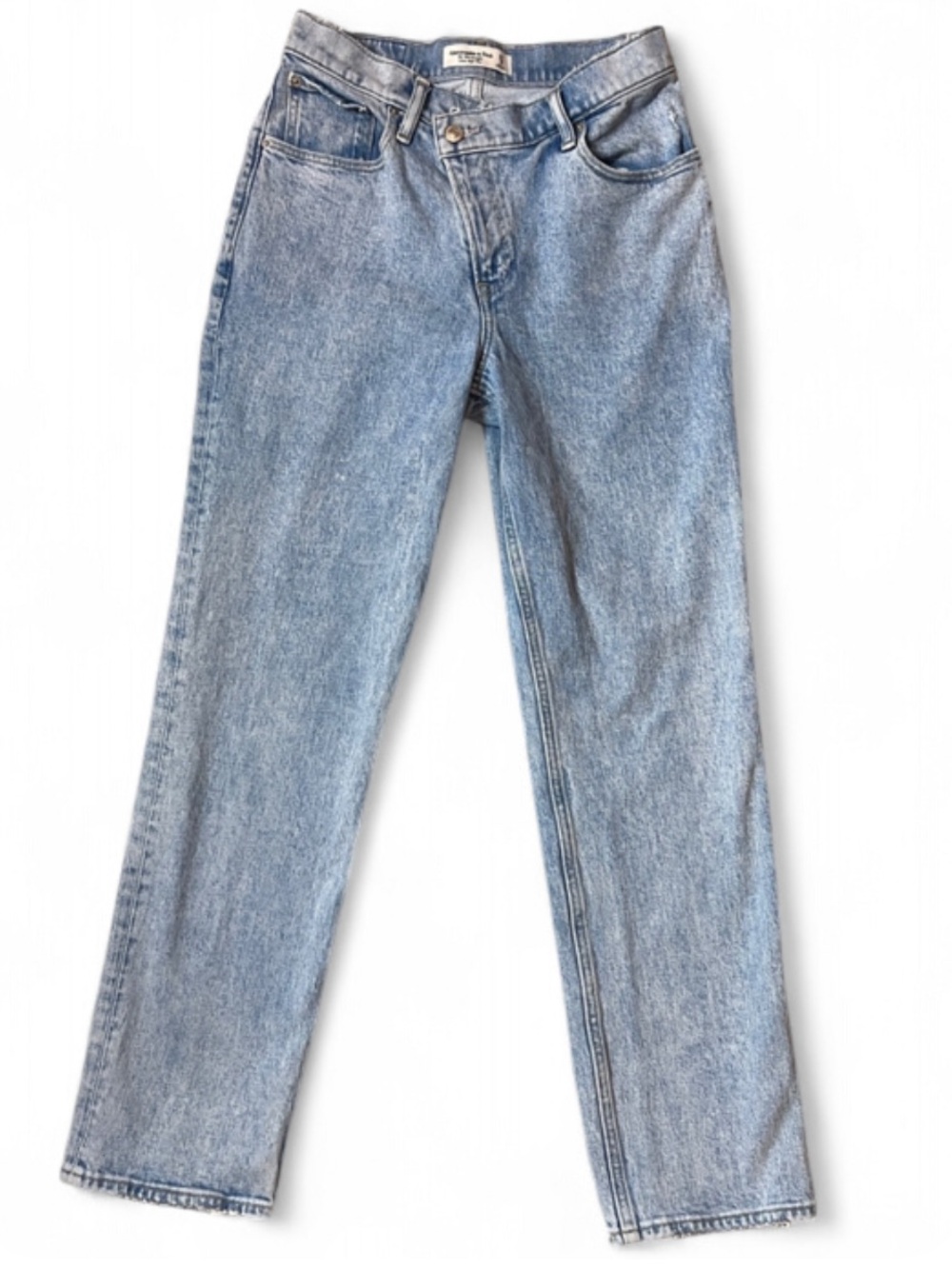 Abercrombie & Fitch 90s Straight Ultra High Rise Jeans Faded Cropped Retro 27 4S